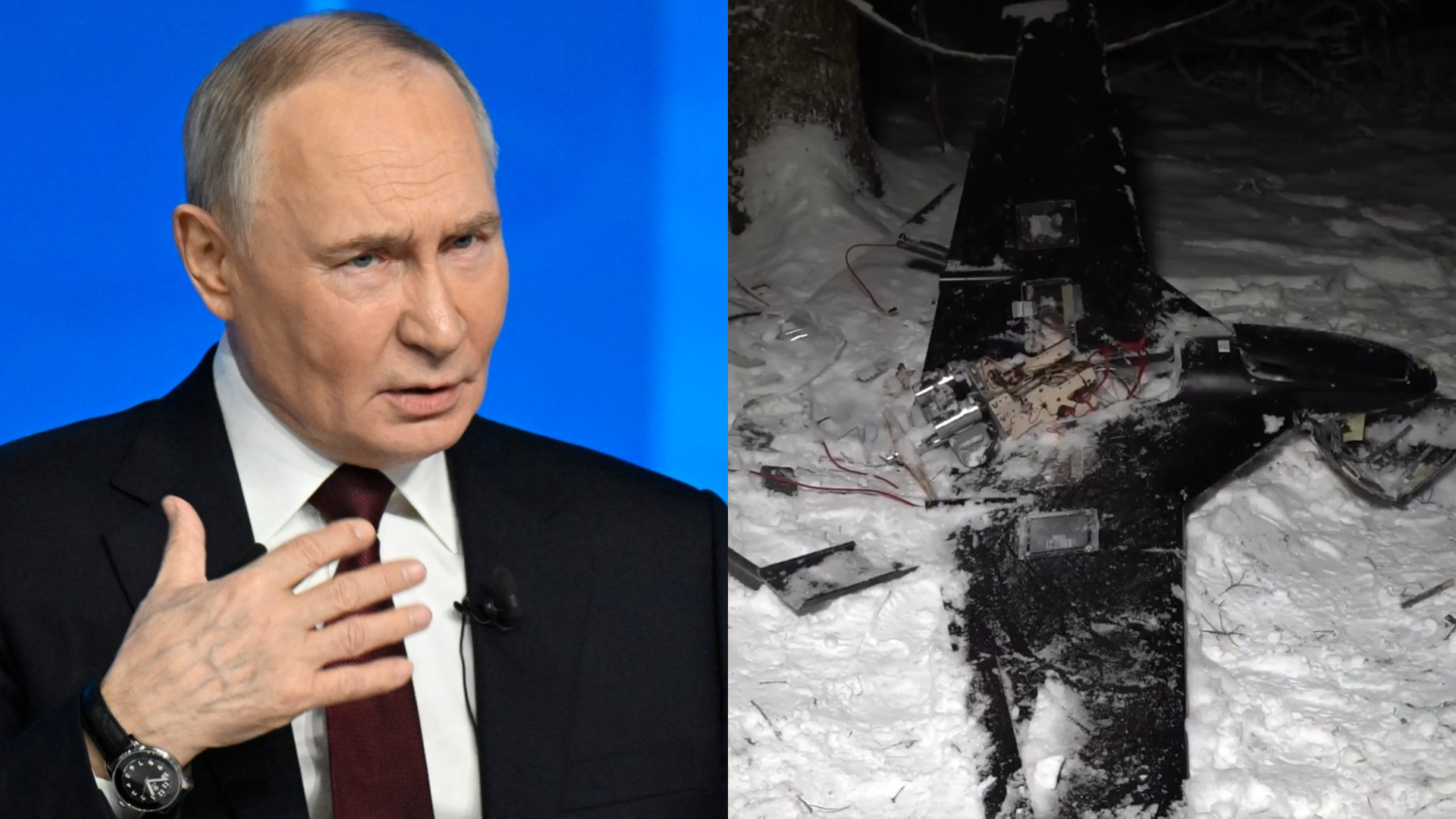 Russia Releases Video Of Downed Ukraine Drone That Attacked Putin's Home