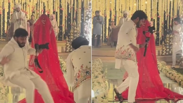 भाग-भागकर दुल्हन की एंट्री रिकॉर्ड कर रहा था कैमरामैन, फिर जो हुआ, उसी की Entry हो गई वायरल