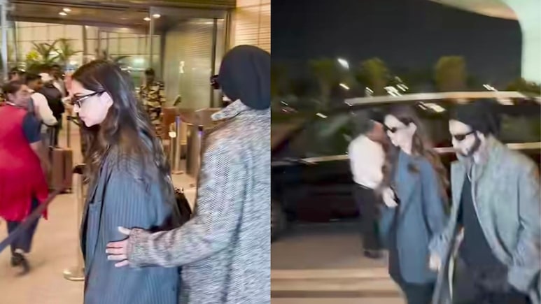 Ranveer Singh And Deepika Padukone Walk Into Mumbai Airport Hand-In-Hand Amid <i>Dhurandhar</i> Success, Viral Video