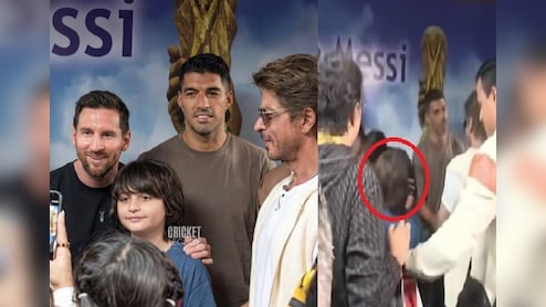 चेहरे पर चमक, मेस्सी से मिलते ही चहक उठे शाहरुख खान के बेटे अबराम, किंग खान का रिएक्शन वायरल