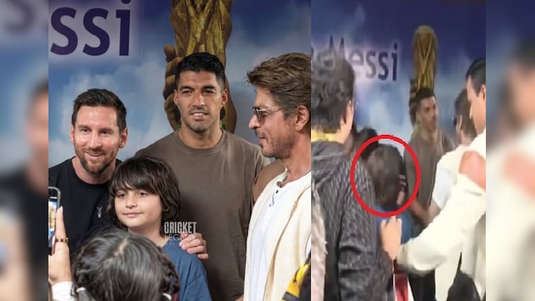 चेहरे पर चमक, मेस्सी से मिलते ही चहक उठे शाहरुख खान के बेटे अबराम, किंग खान का रिएक्शन वायरल