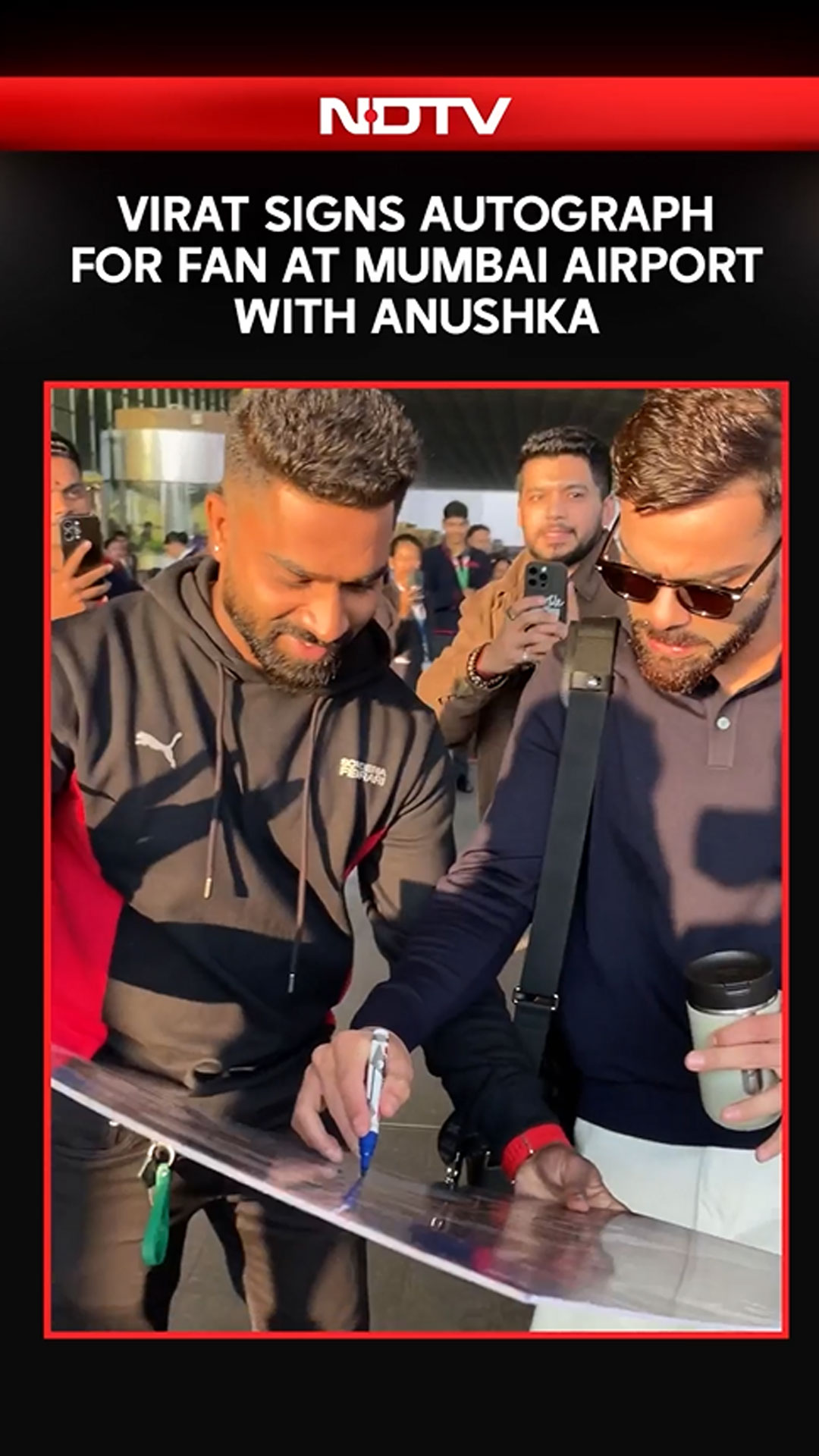 Virat Kohli's Sweet Gesture: Signs Autograph For Fan At Airport | Anushka Sharma Spotted Too!