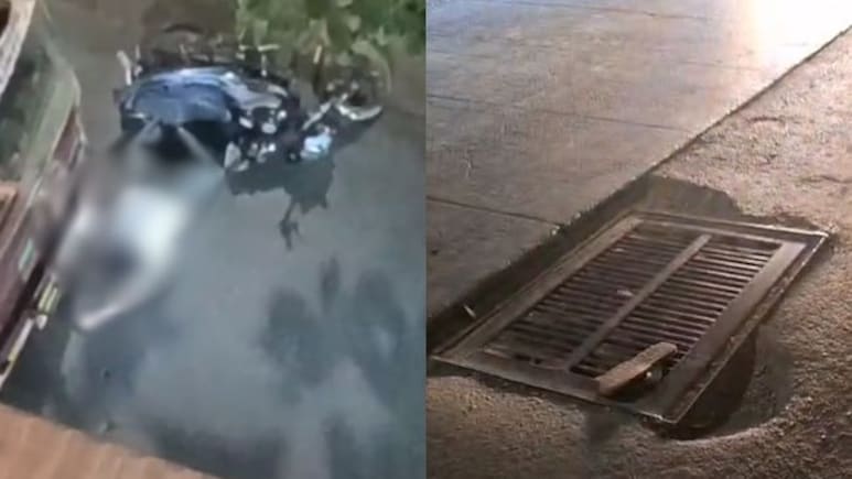 Biker Falls Due To Manhole In Thane, Gets Crushed By Speeding Truck