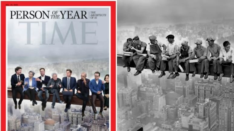 आसमान में लटके बीम पर AI के 8 धुरंधर! TIME ने क्यों बनाया 'पर्सन ऑफ द ईयर' का ऐसा कवर, जानिए