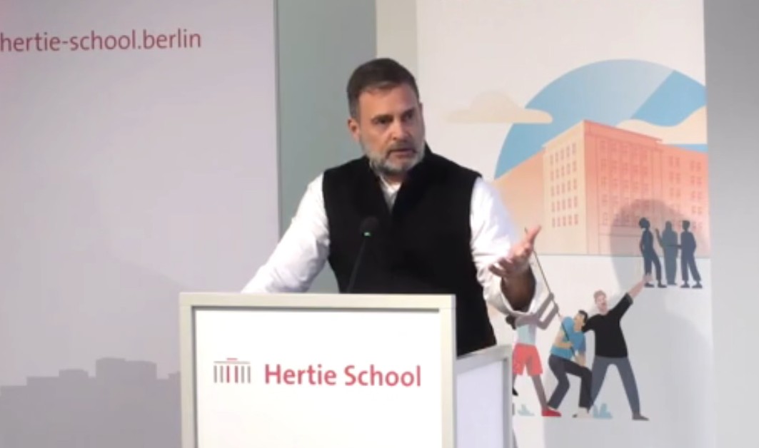 जर्मनी में बोले राहुल गांधी- भारत में लोकतंत्र पर हो रहा है हमला, हरियाणा में हम जीते थे...