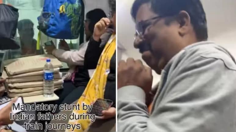 ट्रेन छूटने से पहले पापा का आखिरी स्टंट! वायरल वीडियो ने बचपन की रेल यात्राएं याद दिला दीं