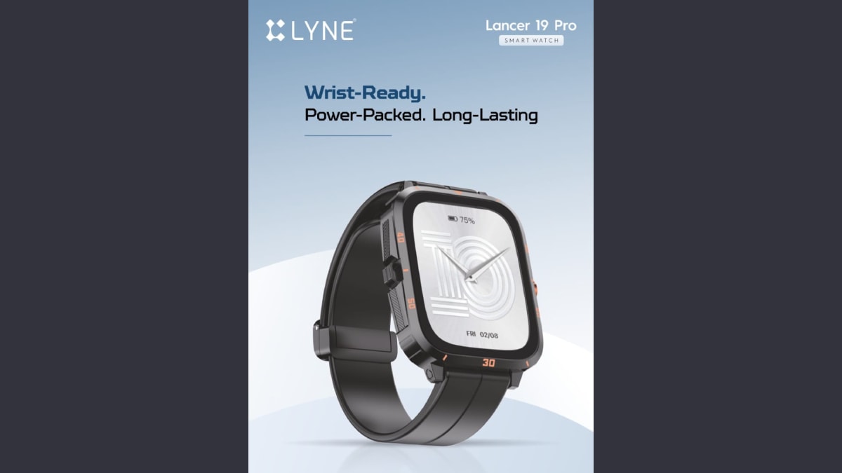 Lyne Originals की Lancer 19 Pro स्मार्टवॉच लॉन्च, IPX4 रेटिंग, SpO₂, 12 दिन बैटरी स्टैंडबाय, जानें कीमत