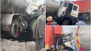 मोगा में कोहरे का कहर: दो ट्रकों की टक्कर के बीच फंस गया बाइक सवार, मौके पर ही तोड़ा दम; 5 अन्य लोग भी हुए बुरी तरह घायल