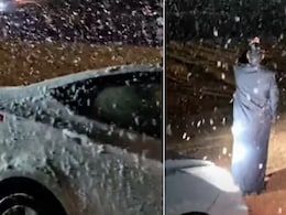 सऊदी अरब के रेगिस्तान में बर्फबारी? कुदरत का करिश्मा देख लोगों ने पूछा- AI है क्या
