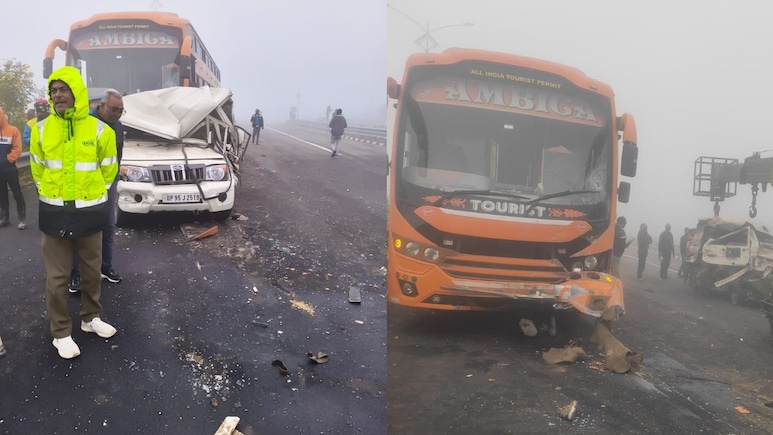 मां की अस्थियां लेकर जा रहे 3 बेटे समेत चार की मौत, बुंदेलखंड एक्सप्रेसवे पर स्लीपर बस ने मारी बोलेरो को टक्कर