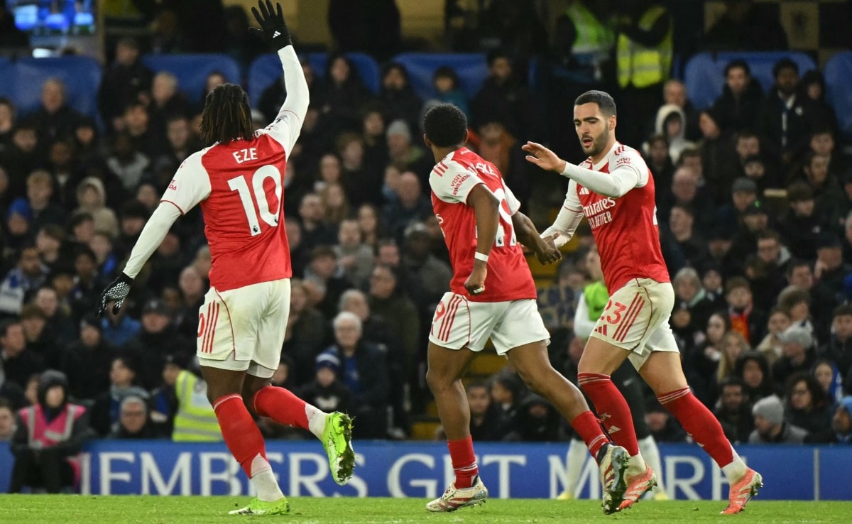 Mikel Merino Goal Rescues Point For Arsenal Against 10-Man Chelsea; Premier League Lead Cut To 5 Points