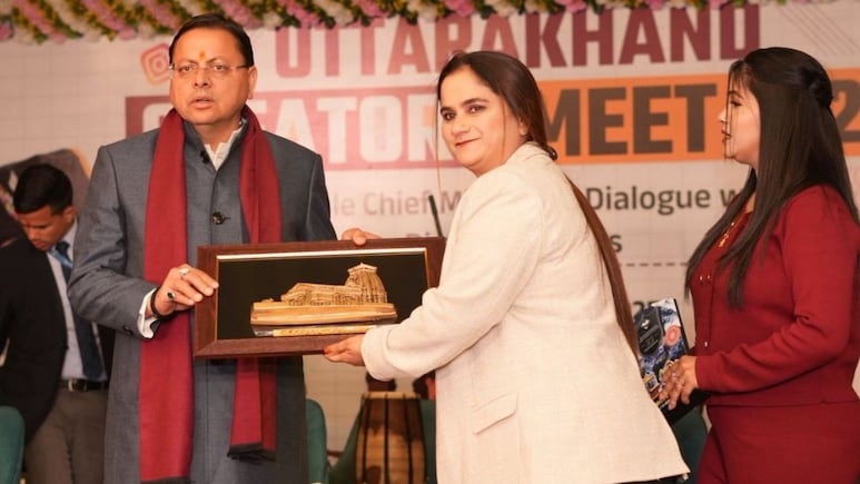 उत्तराखंड क्रिएटर्स मीट में महिलाओं को सम्मान, सीएम पुष्कर धामी ने विकसित भारत से जोड़ा