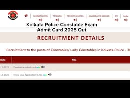 Kolkata Police Constable Exam Admit Card 2025 Out; Download Directly Here