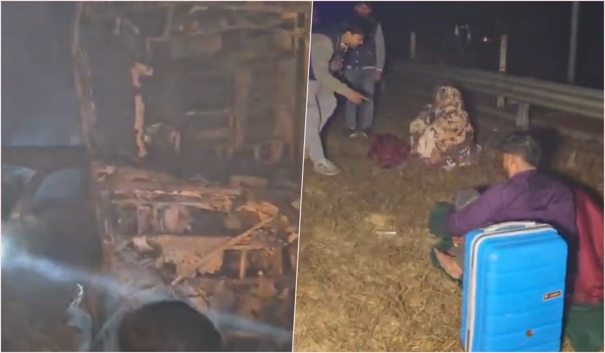 यमुना एक्सप्रेसवे पर बड़ा हादसा, कोहरे के कारण आपस में टकराई गाड़ियां, कई वाहनों में लगी आग