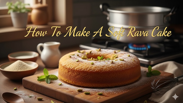 How To Make A Soft Rava Cake Without An Oven Or Fancy Equipment