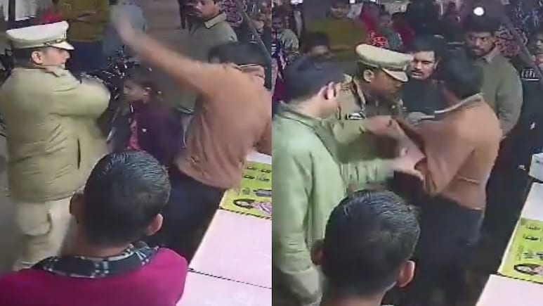 चेकिंग का वीडियो बनाना युवक को पड़ा भारी, दरोगा ने जड़े थप्पड़... अब पुलिस दे रही सफाई