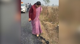 Video: Madhya Pradesh Minister Finds New Road Crumbling Under Her Feet