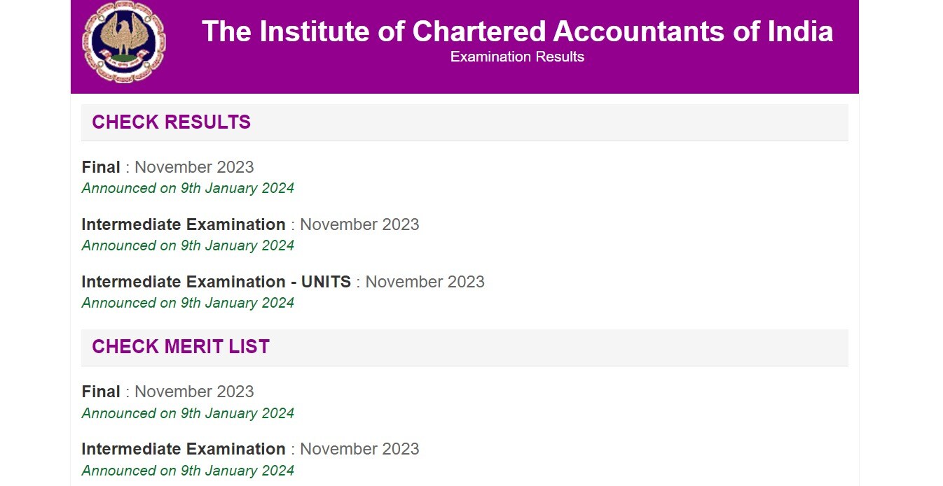 ICAI Result November 2023: CA Final, Inter Result Announced; Here's How To Download