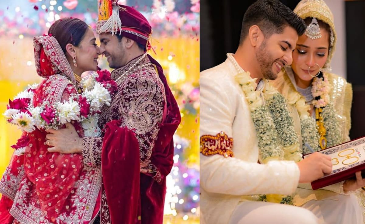 Bigg Boss Fame Sara Khan Marries Krish Pathak In Hindu And Muslim Traditions: "Qubool Hai Se Saat Phere Tak"