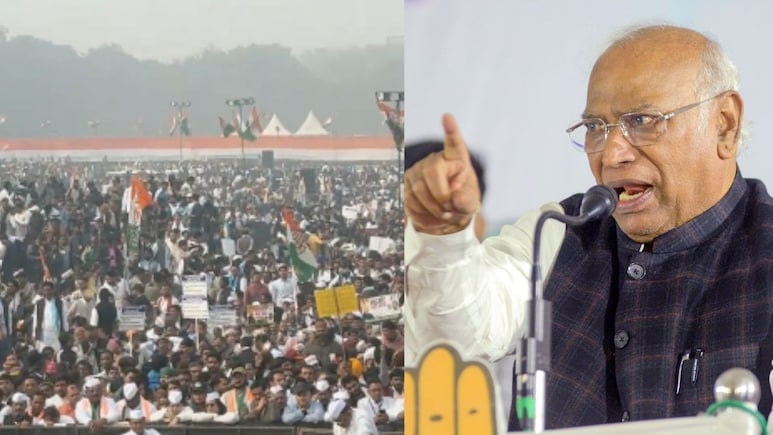 वोट चोरी पर दिल्ली के रामलीला मैदान में कांग्रेस का हल्लाबोल, मल्लिकार्जुन खड़गे बोले- सत्ता पर काबिज है 'चोरी की सरकार'