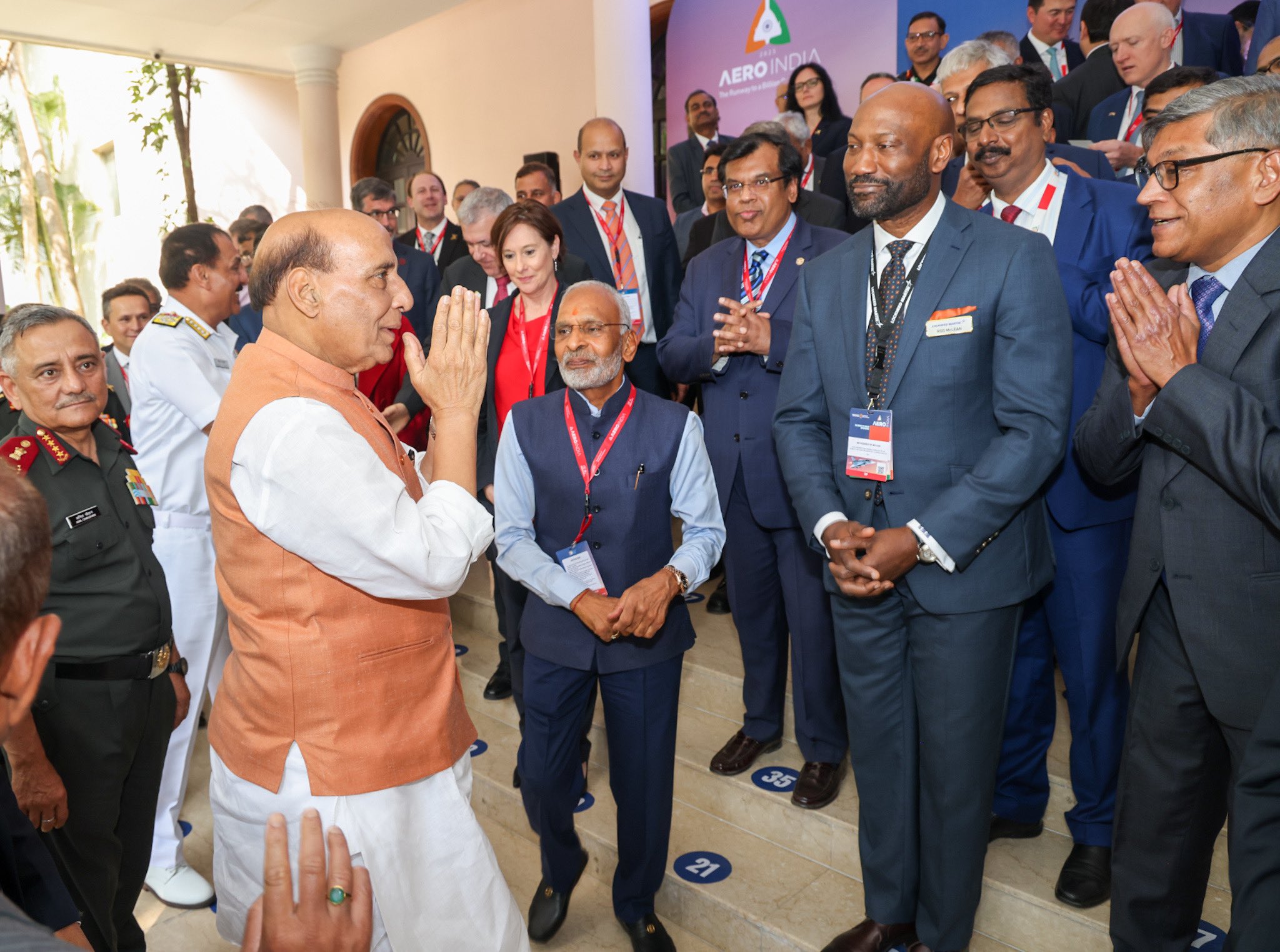 Aero India 2025: Rajnath Singh Inaugurates India, iDEX, Karnataka Pavilions