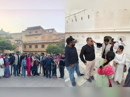 Jaipur News: 13 राज्यों से आये 300 दृष्टिबाधित पर्यटक पहुंचे आमेर महल,&nbsp;स्पर्श से किया विरासत को महसूस&nbsp;
