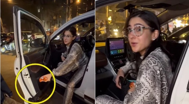 VIDEO: भिखारी ने बिस्कुट लेने से किया मना तो सारा अली खान का बन गया मुंह, बोला- मैं बिस्कुट नहीं खाता