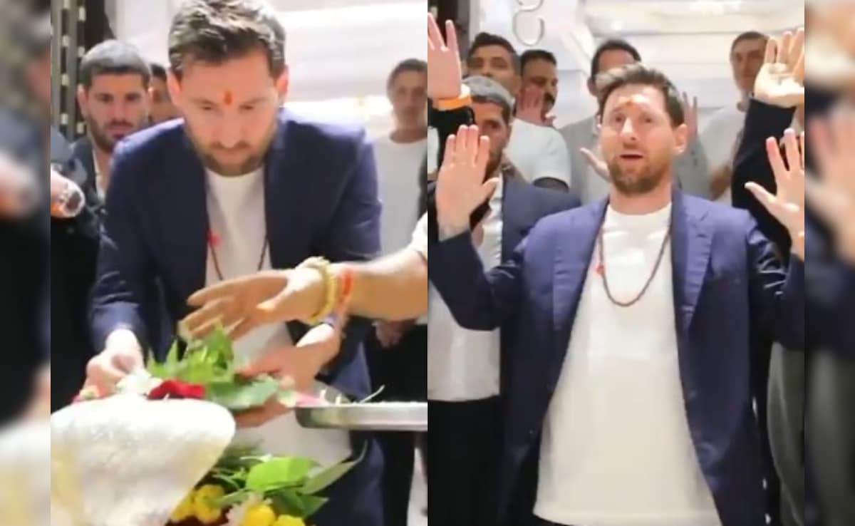 लियोनेल मेस्सी ने किया हर हर महादेव का उद्घोष, महाआरती में हुए शामिल, सामने आया वीडियो