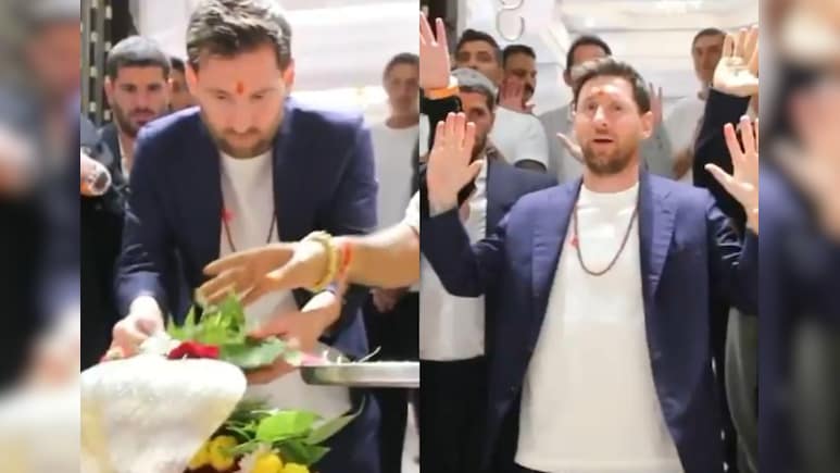 लियोनेल मेस्सी ने किया 'हर हर महादेव' का उद्घोष, महाआरती में हुए शामिल, सामने आया वीडियो