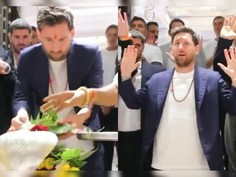 Lionel Messi Chants "Har Har Mahadev", Offers Prayers In Hindu Tradition As India Tour Ends. Watch