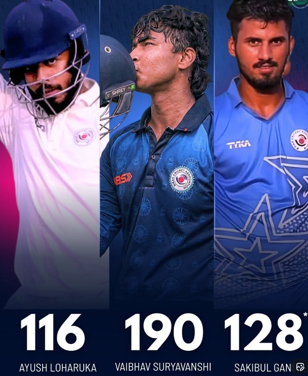 बिहार की ओर से बुधवार को इन 3 बल्लेबाजों ने तूफानी शतक जमाया.