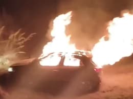 Cop Burnt Alive After Car Rams Divider, Bursts Into Flames In Karnataka