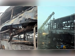 यमुना एक्सप्रेसवे पर भयानक मंजर, NDTV ने घटनास्थल से दिखाया जली हुई बसों और गाड़ियों का हाल, सबकुछ हो गया खाक