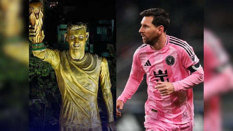 VIDEO: मेस्सी ने कोलकाता में 70 फुट प्रतिमा का किया अनावरण, फैंस हो गए खुश