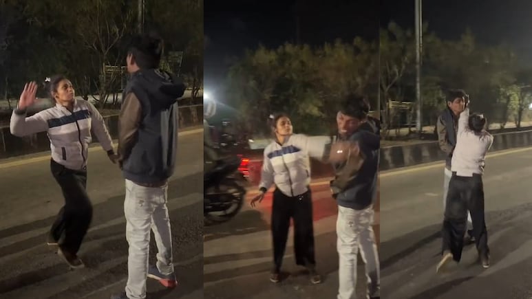 नशे में देर रात हाईवोल्टेज ड्रामा: बिलासपुर की सड़क पर युवक-युवती का हंगामा, क&zwj;िसी के समझ नहीं आया माजरा