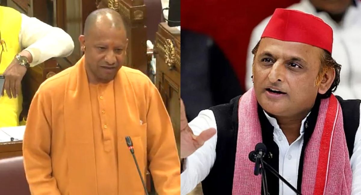 यूपी विधानसभा में योगी और अखिलेश के बीच 'नमूनों' की लड़ाई