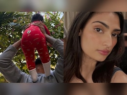 An Unseen Pic Of KL Rahul With Daughter Evaarah. Courtesy: Athiya Shetty