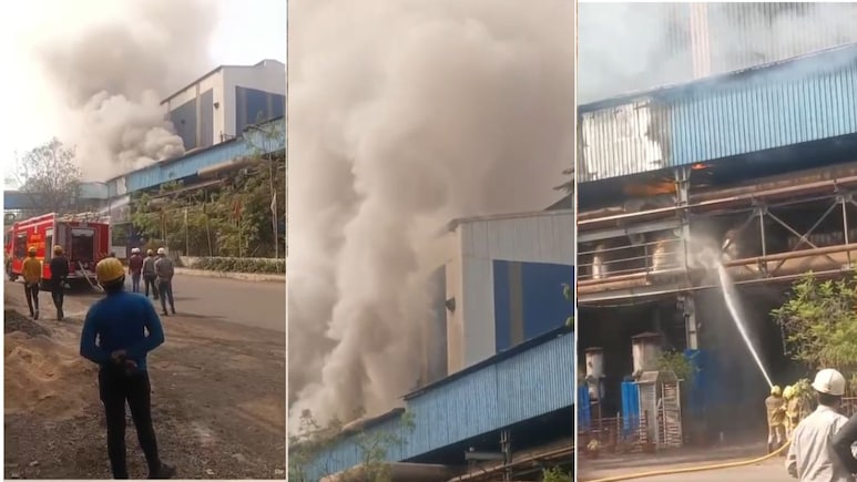 भिलाई स्टील प्लांट के STG यूनिट में लगी भीषण आग, धुएं का गुबार देख सहमे लोग, मौके पर पहुंची 4 फायर ब्रिगेड की गाड़ियां