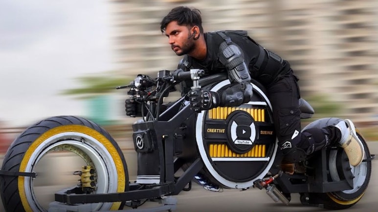 Surat Students Turn Junkyard Parts Into AI Motorcycle Garuda; Become Viral Sensation