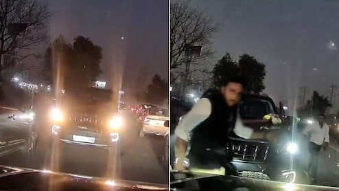 Gurugram Road Rage Caught On Dashcam As Wrong-Side Scorpio Blocks Car