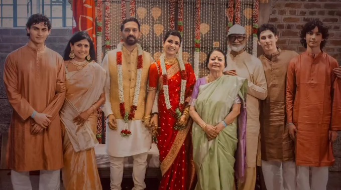 An Unseen Pic Of Bride Samantha With Raj Nidimoru's Family From Coimbatore Wedding. Courtesy, Sheetal Nidimoru