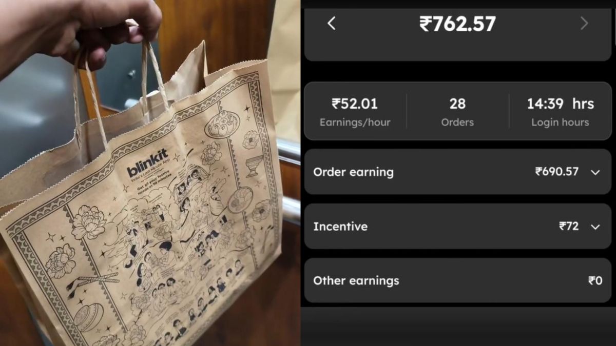 Watch: Blinkit Agent Earns Rs 762 After Delivering 28 Orders In A Day, Internet Reacts
