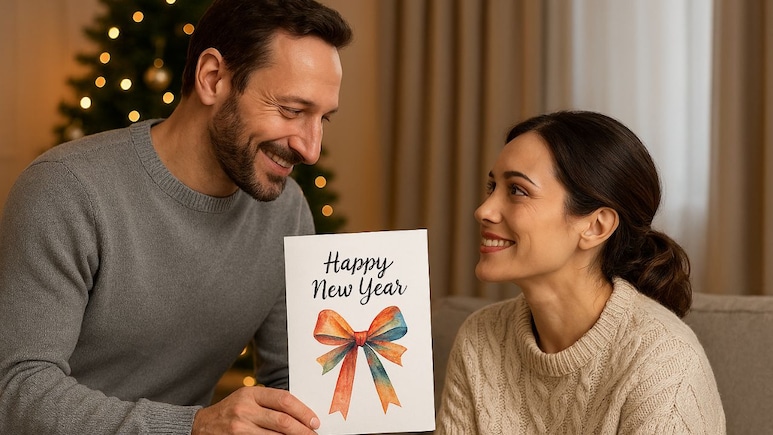 New Year पर पार्टनर को दें ये Greetings Cards, देंगे आपके रिश्&zwj;तों को मजबूती, साथी को भी आएंगे पसंद