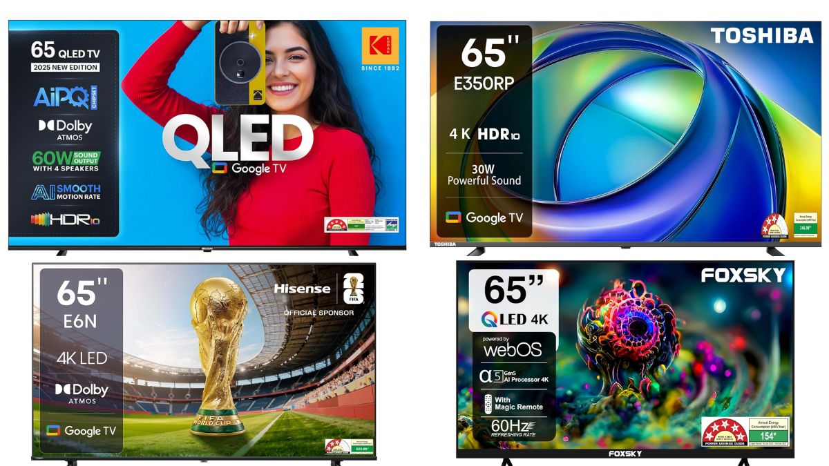 5 Smart TVs Under ₹50,000 in India: Best 65-Inch 4K QLED TVs For Audio And Gaming