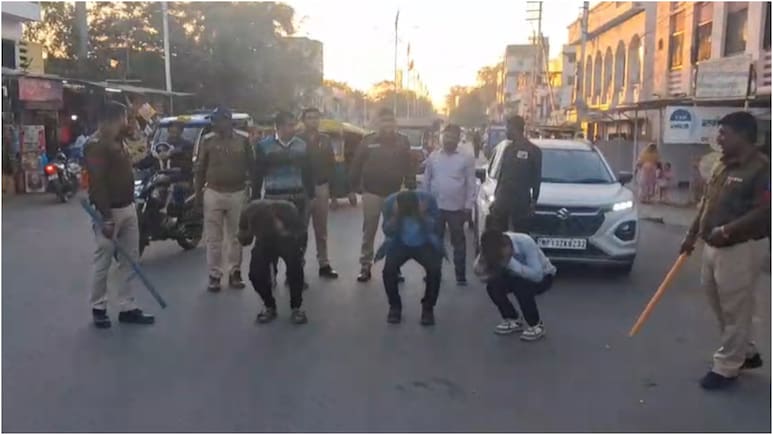 उज्जैन में चाइनीज मांझे पर पुलिस का सख्त एक्शन, 47 रील जब्त, आरोपियों से उठक-बैठक लगवाकर निकाला जुलूस