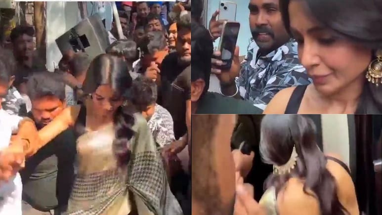 On Camera, Samantha Mobbed In Hyderabad Days After Nidhhi Agerwal's Lulu Mall Incident