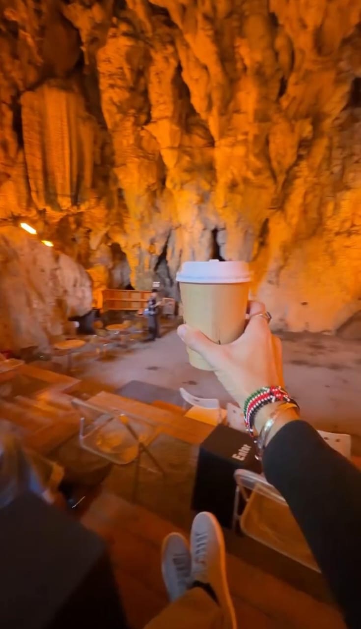 This Coffee Shop In China Is Inside A Cave, And Customers Need Headgear