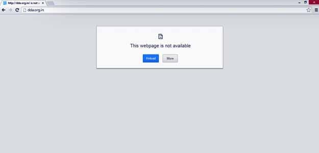 DDA Site Crashes on Day 1 of Housing Scheme 2014