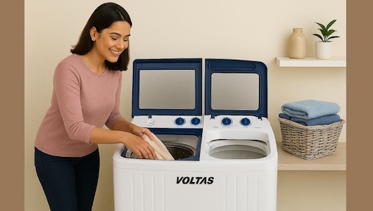 Voltas Washing Machine 8Kg: ड्यूरेबल क्वालिटी और मॉडर्न फीचर्स के साथ इन Voltas वॉशिंग मशीन को ले आएं अपने घर