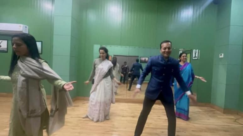 Kangana Ranaut, Supriya Sule's Dance Rehearsal For Naveen Jindal's Daughter's Wedding